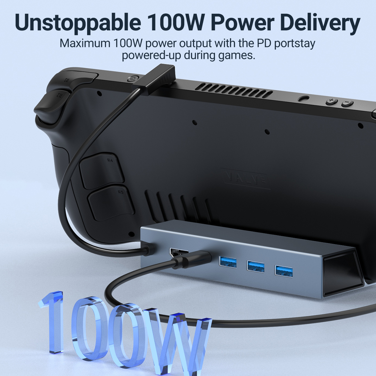 Hub de jeu USB-C 5 en 1, stati - Console Gaming Steam avis et prix