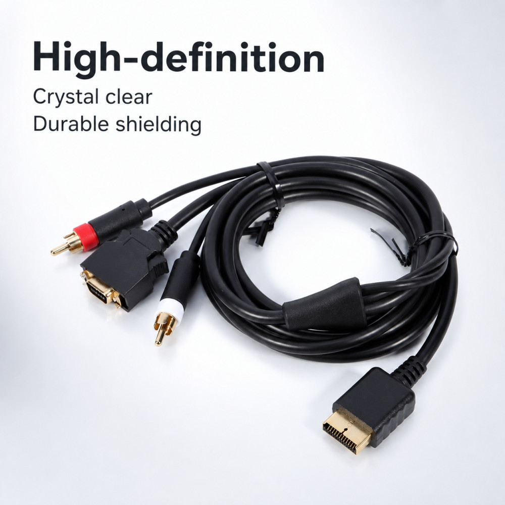 Câble AV plaqué or pour consol - Gaming Console Definition avis et prix
